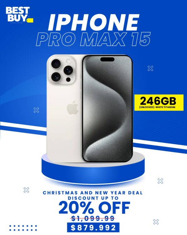 IPhone 15 Pro Max (256GB) White Titanium